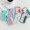 Case For Apple scene map iPhone 11 11 Pro 11 Pro Max two-color acrylic back panel TPU frame straight edge anti-fall sliding bracket mobile phone case