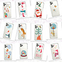 Case For Apple scene map iPhone 11 X XS XR XS Max 8 Christmas series pattern varnish embossed TPU material all-inclusive mobile phone case HC