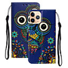 Case For Apple scene map iPhone 12 11 Pro Max XS Max cartoon flower animal pattern embossed varnish series PU leather card holder all-inclusive mobile phone case