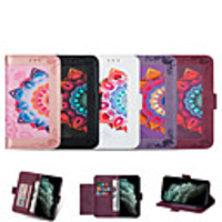 Case For Galaxy A91 Card Holder / Shockproof / Magnetic Full Body Cases Geometric Pattern / Flower PU Leather For A81 A71 5G A70S A51 A50S A41 A40 A31 A30S A21S A20E A10E M10S