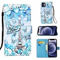 Case For iPhone 12 / iPhone 12 Mini / iPhone 12 Pro / iPhone 12 Pro Max Card Holder Flip Magnetic Full Body Cases Butterfly Eiffel Case For iPhone 11 Pro Max / SE2020 / XS Max / XR XS 7 / 8 7 / 8 plus