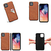 Case For iPhone 12 Card Holder Shockproof Back Cover Solid Colored PU Leather TPU