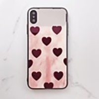 Case For iPhone 7 8 7 Plus 8 Plus X XS XR XS Max SE 11 11 Pro 11 Pro Max Mirror Pattern Back Cover Heart Geometric Pattern TPU PC