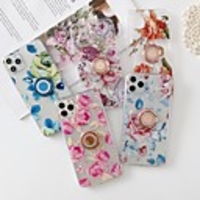 Case for Samgung Galaxy A50 A70 A21 A21s A31 A51 A71 A91 with Stand Transparent Pattern Back Cover Flower TPU