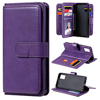 Case For Samsung Galaxy A10E A20E A20 A30 A40 A50 A70 A21 A21S A31 A41 Wallet Shockproof with Stand Full Body Cases Solid Colored PU Leather TPU miniinthebox