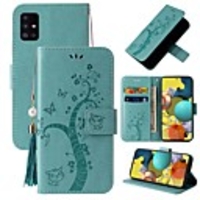Case For Samsung Galaxy A21S Wallet Card Holder with Stand Full Body Cases Solid Colored Tree PU Leather Galaxy A51 A71 5G A81 A11 A01 Core A31 A41 A50 A30S A40 A70S M31 M51 A20E A20S