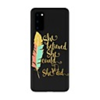Case For Samsung Galaxy S20 FE Frosted Pattern Back Cover Word Phrase TPU Soft Galaxy S20 Plus Note 20 Ultra Note 10 Plus A11 A21S A31 A41 A51 A71 A81 A91