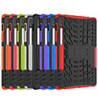 Case For Samsung Galaxy Tab 3 Lite T110 T113 Tab 4 T230 Tab A 2016 7.0 T280 Shockproof with Stand Back Cover Solid Colored TPU PC