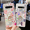 Case For Samsung scene map Samsung Galaxy S10 S10 Plus A50 A70 Electroplated laser flower pattern TPU material IMD process ring bracket all-inclusive mobile phone case KLD