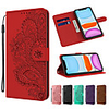 Case For Samsung Scene Map Samsung Galaxy S20 S20 Plus S20 Ultra A51(5G) A71(5G) Peacock Tail Lace Flower Pattern PU Leather Card Holder Full Covered Embossed Phone Case Yongxing