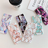 Case for Xiaomi scene graph Redmi Note 8 Note 8 Pro K20 K20 Pro Geometric stitching marble pattern bright surface TPU material IMD process electroplating folding bracket all-inclusive mobile phone HJ
