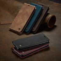 Caseme Case for Samsung scene graph S20 S20 Plus S20 Ultra A51 A71 Solid color retro matte soft leather card holder wallet all-inclusive anti-fall mobile phone case