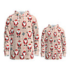 Daddy and Me Active Santa Claus Graphic 3D Print Animal Print Long Sleeve Regular Hoodie Sweatshirt Dusty Rose