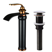 Faucet Set - Waterfall Oil-rubbed Bronze Centerset Single Handle One HoleBath Taps miniinthebox