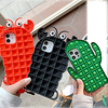 Fidget Toys Phone Case For iPhone 12 11 Pro Max Rainbow Push Pop Bubble Protecive Silicone Cactus/Crayfish Case for iPhone XS Max XR X 7 8 Plus Stress Relief Fidget Cover miniinthebox