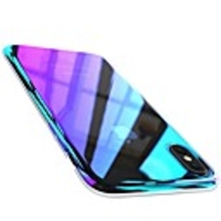 Gradient Case For Apple iPhone X Purple Gradient Color Case Clear Mobile Phone Case Plating Back Cover Color Gradient Hard PC Case for iPhone 8 Plus / iPhone 8