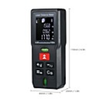 Handheld Digital Laser Distance Meter Portable Mini Range Finder High-precision Rangefinder M/In/Ft 20Groups Data Storage LCD Display Backlight with 2 Bubble Levels Diastimeter Distance Area Volume