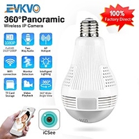 ICSEE HD 360 Panoramic Wifi 1080P IP Camera Light Bulb Home Security Video Camera Wireless CCTV Surveillance Fisheye Network