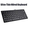 K1000 Wired Keyboard Ultra-Thin Quiet Small Size 78 Keys Mini Multimedia USB Keyboard For Laptop PC For Home Office