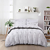 Kawaii Series White Pet Cat Duvet Cover Set Lightweight Reversible Soft 3Pcs Set(1 Duvet Cover 2 Pillow Shams)King/Queen
