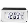 LCD Digital Wall Clock, Atomic Clock with Fold Out Stand, Battery Operated, Radio Controlled,  Easy to Read Time, Date, Day of The Week and Temperature.