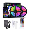 LED Strip Lights Bluetooth Music Sync 10M 20M 30M 40M Color Changing LED Strip 40 Keys Remote Sensitive Built in Mic App Controlled LED Lights 5050 RGB LED Light Strip APP Remote Mic 3 Button Switch miniinthebox