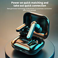 LITBest W21 Wireless Earbuds TWS Headphones Bluetooth5.0 Stereo HIFI with Charging Box Waterproof IPX7 Sweatproof for Mobile Phone