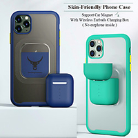 Magnetic Case For Apple iPhone 12 11 SE 2020 Shockproof Case with Earbuds Charging Box Excluding Headphone Case Apply to Vehicle Car PC Clear Case for iPhone 12 Pro Max 12 Mini 11 XS Max 8 Plus 7 Plus