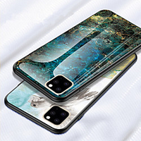 Marble Tempered Glass Phone Case for iphone 11 Pro / iphone 11 / iphone 11 Pro Max / iphone XS Max XR XS X 8 Plus 8 7 Plus 7 6 Plus 6 Shockproof Back Cover Silicone Soft TPU Edge Protective miniinthebox