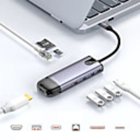 Mcdodo USB C HUB Type C To Multi USB 3.0 RJ45 HDMI VGA Adapter PD 100W For MacBook IPad Pro Huawei Mate 30 Splitter Type C HUB 8 in 1