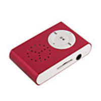 Micro SD/TF Card Reader MP3 Player With Built In Loud Speaker/LED Flashlight(Red)