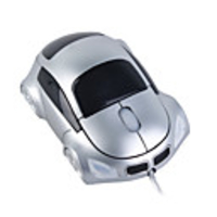 Mini USB Car Style Optical Wired Mouse (Silver)