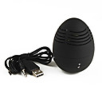 Mini USB Egg Sphere Speaker (Black)
