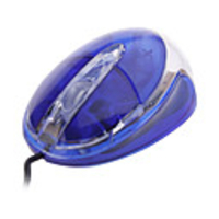 Mini USB Optical Wired Mouse (Blue)