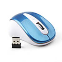 Mini USB Wireless Optical Mouse (Blue)