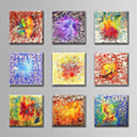 Oil Painting Hand Painted Abstract Abstract Canvas With Stretched Frame
