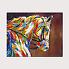Oil Painting Hand Painted Abstract Animals Modern Rolled Canvas Rolled Without Frame