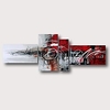 Oil Painting Hand Painted Abstract Comtemporary Modern Stretched Canvas / Four Panels With Stretched Frame