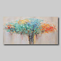 Oil Painting Hand Painted Abstract Comtemporary Modern Stretched Canvas Flowers Trees With Stretched Frame