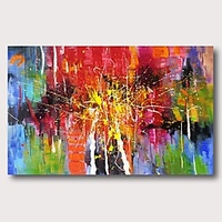 Oil Painting Hand Painted Abstract Comtemporary Modern Stretched Canvas With Stretched Frame