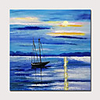 Oil Painting Hand Painted Abstract Landscape Classic Modern Stretched Canvas With Stretched Frame