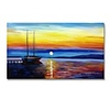 Oil Painting Hand Painted Abstract Landscape Comtemporary Modern Stretched Canvas With Stretched Frame