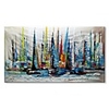 Oil Painting Hand Painted Abstract Landscape Comtemporary Modern Stretched Canvas With Stretched Frame