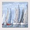 Oil Painting Hand Painted Abstract Landscape Comtemporary Modern Stretched Canvas With Stretched Frame