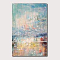 Oil Painting Hand Painted Abstract Landscape Comtemporary Modern Stretched Canvas With Stretched Frame or Rolled Without Frame