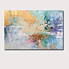 Oil Painting Hand Painted Abstract Landscape Comtemporary Modern Stretched Canvas With Stretched Frame or Rolled Without Frame