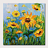 Oil Painting Hand Painted Abstract Landscape Comtemporary Modern Stretched Canvas With Stretched Frame or Rolled Without Frame