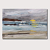 Oil Painting Hand Painted Abstract Landscape Comtemporary Modern Stretched Canvas With Stretched Frame or Rolled Without Frame