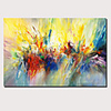 Oil Painting Hand Painted Abstract Landscape Comtemporary Modern Stretched Canvas With Stretched Frame or Rolled Without Frame