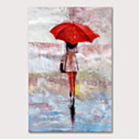 Oil Painting Hand Painted Abstract People Modern Rolled Canvas Rolled Without Frame